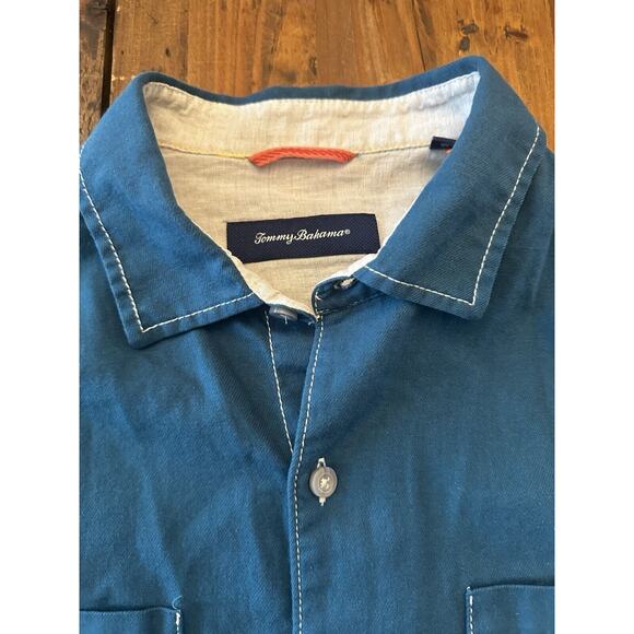 Tommy Bahama Long Sleeve Button Up Shirt Men‘s Size Large Soft Comfort Stitching - Picture 2 of 15
